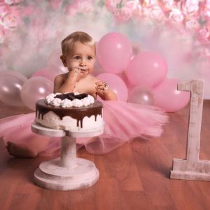 Sesión de fotos cumpleaños bebe en estudio murcia