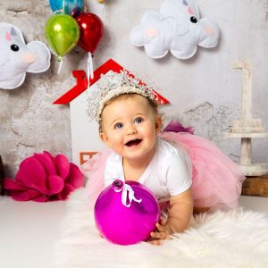 Sesión de fotos cumpleaños bebe en estudio murcia
